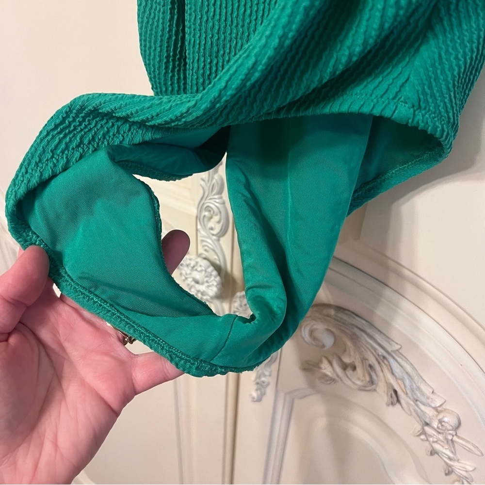 Aerie Scoop Cheekiest One-Piece Swimsuit, Crinkle Birthday, Kelly Green, Medium - Picture 10 of 13